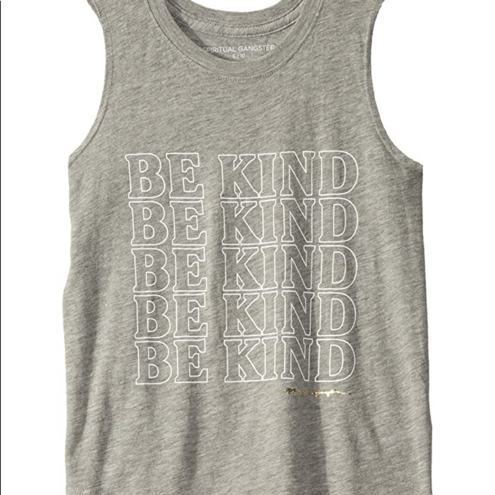 SPIRITUAL GANGSTER KIDS GIRL'S BE KIND MUSCLE TANK TOP